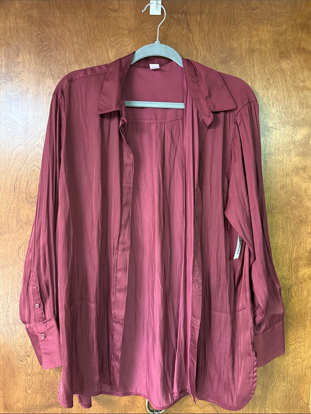 Old Navy Maroon Button-Up Blouse